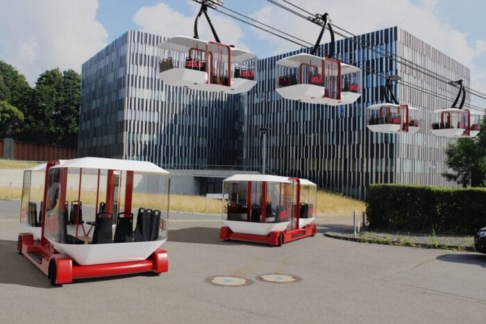 Upbus teleférico autobús eléctrico autónomo rwth aachen