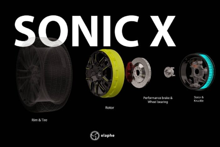 Elaphe sonic x in wheel drive system