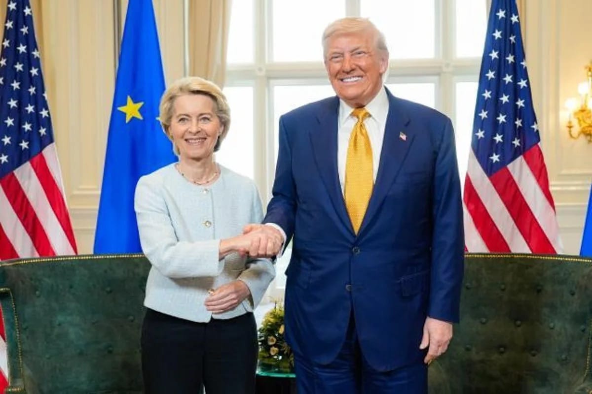 Ursula von der leyen donald trump eu usa tariffs agreement