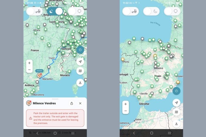 Etrucker app update spain