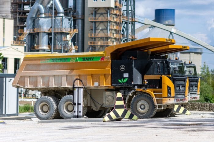 Holcim sany construction charging station offroad