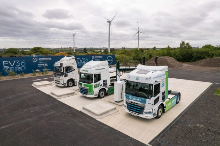 Nissan sunderland e lkw ladepark