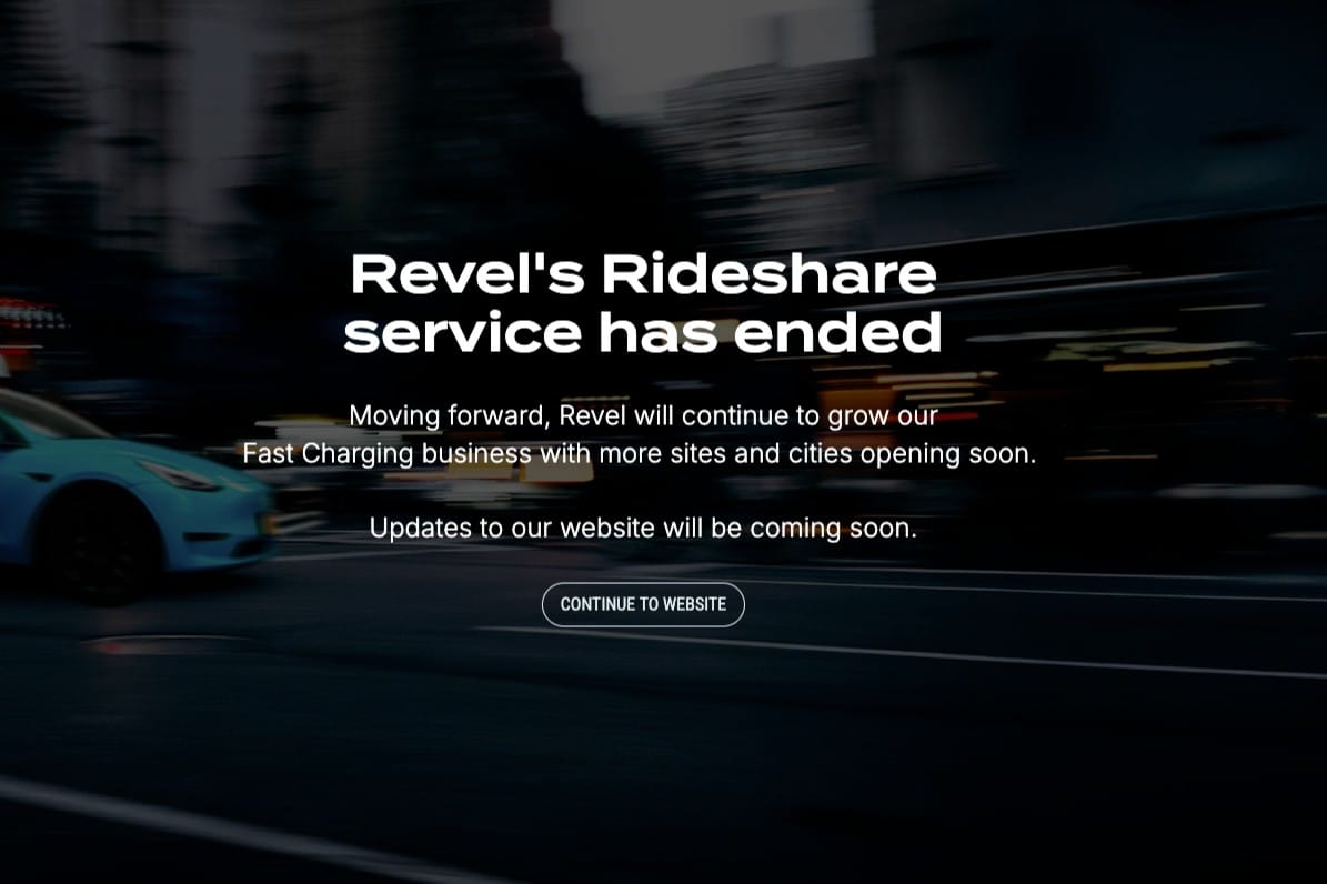 Compartir viajes en el sitio web de Revel