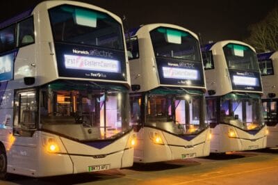 first bus electric buses uk norwich
