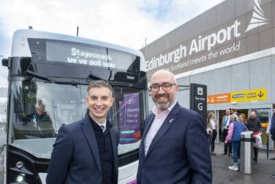 stagecoach volvo bzl electric bus edinburgh airport