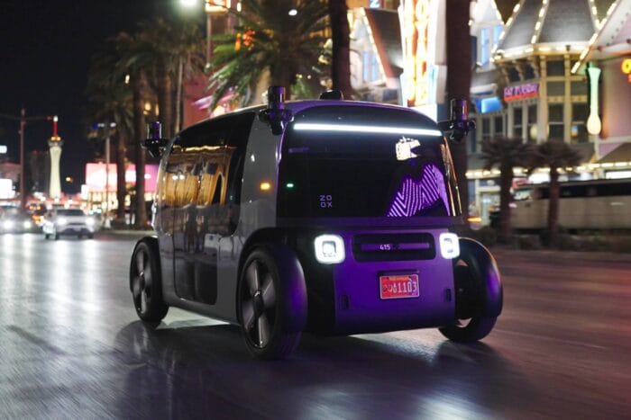 Zoox robotaxi autonomous las vegas usa nevada
