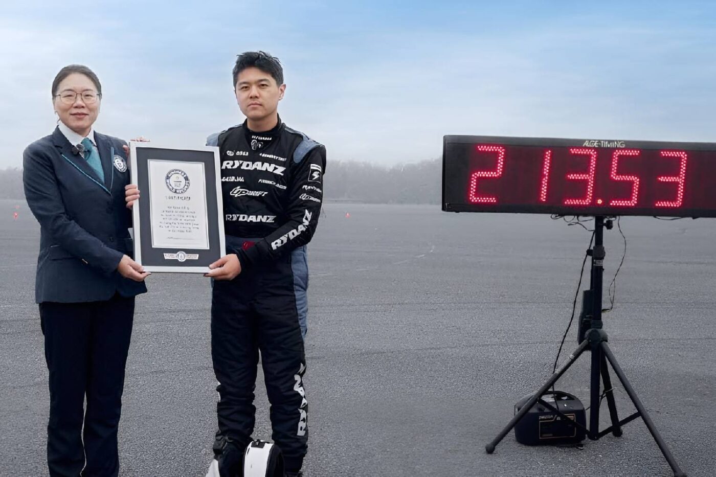 Hyptec guinness world record drifting speed gac