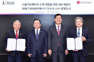 Sinopec lg chem na ion batterie