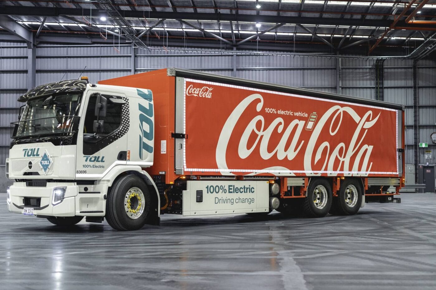 Toll group coca cola australia volvo fe camión eléctrico