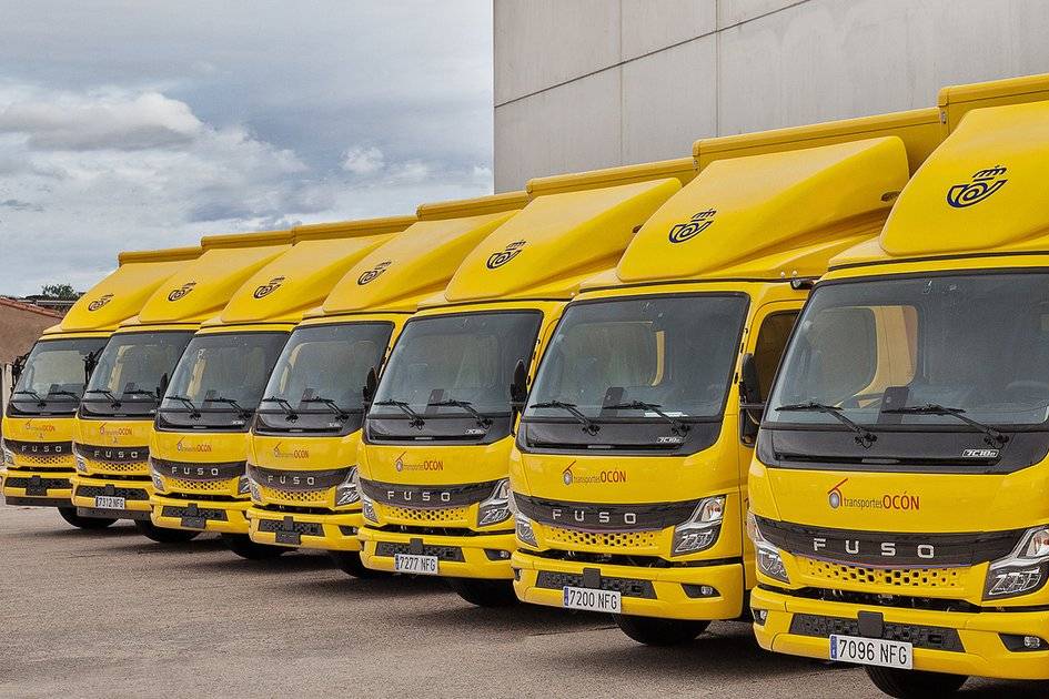 Fuso ecanter electric truck fleet spain transporters ocon