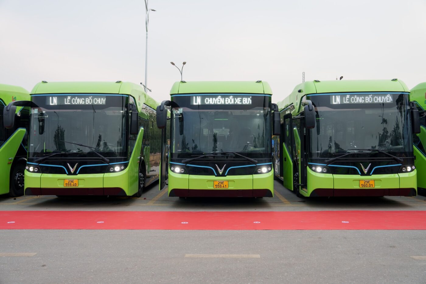 Lien ninh vinfast electric bus fleet