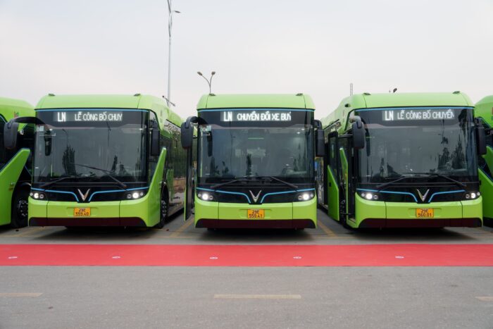 Lien ninh vinfast electric bus fleet