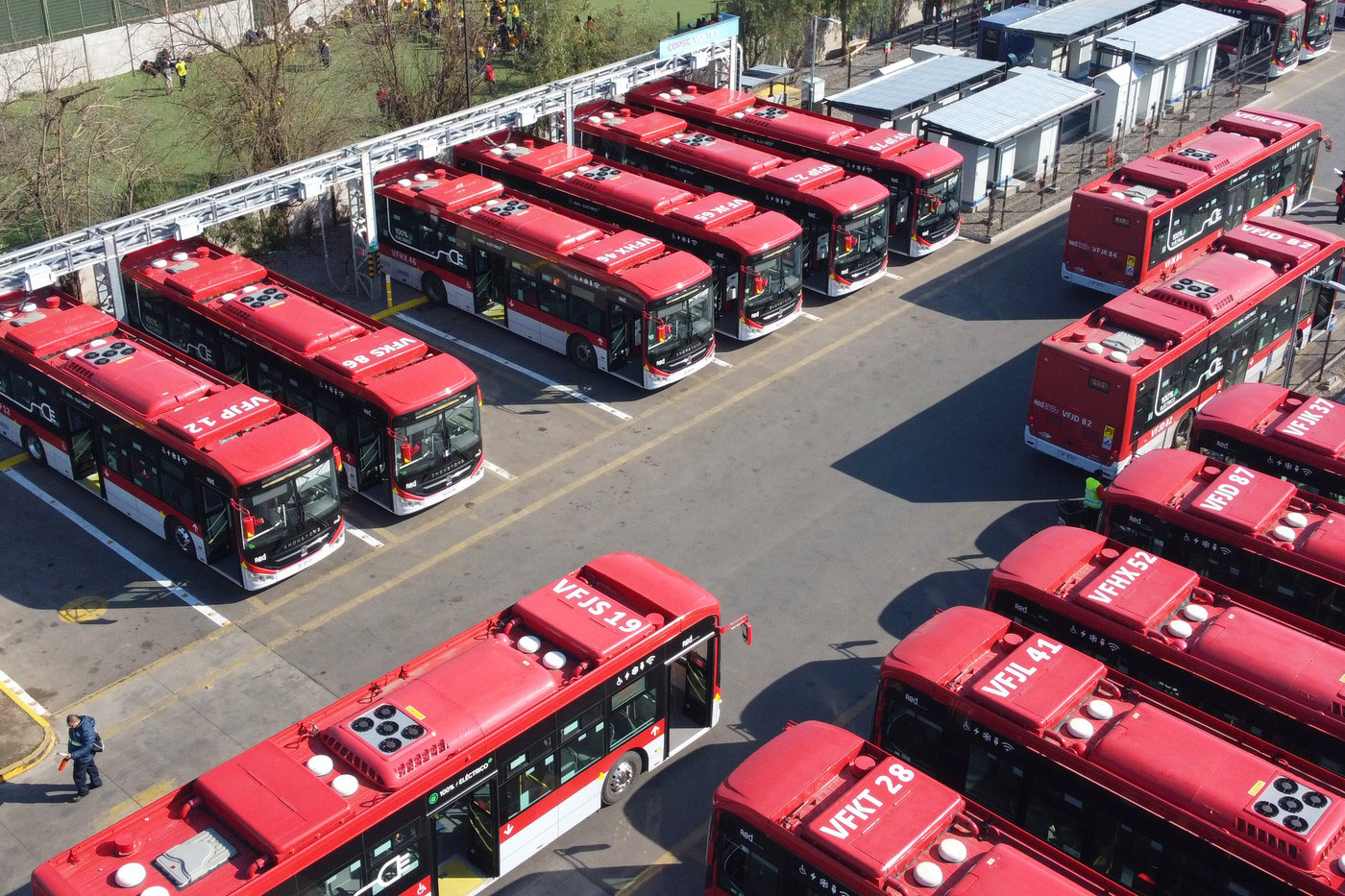 Red movilidad elektrobus electric bus chile