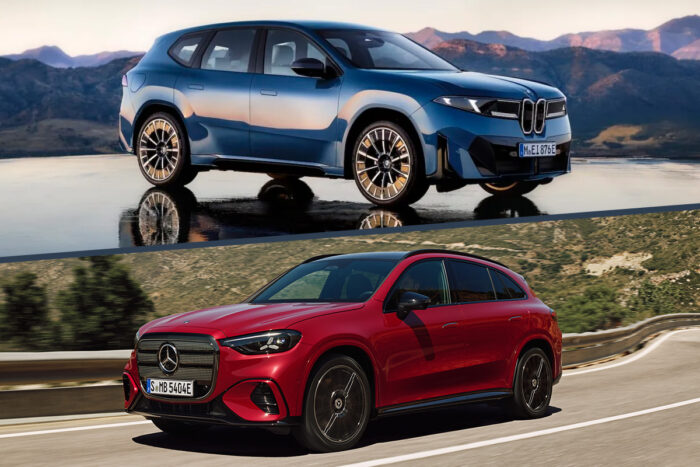 Bmw ix3 mercedes benz glc collage