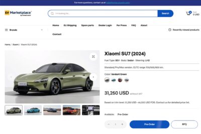 China ev market place xiaomi su7 screenshot