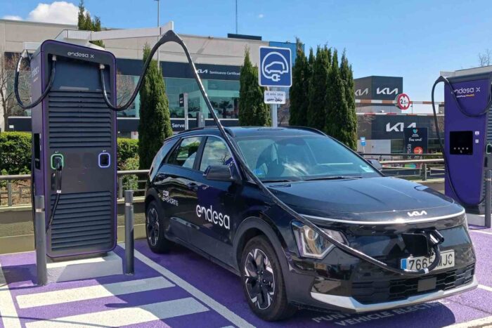 Endesa ladestation barcelona spanien mit kia
