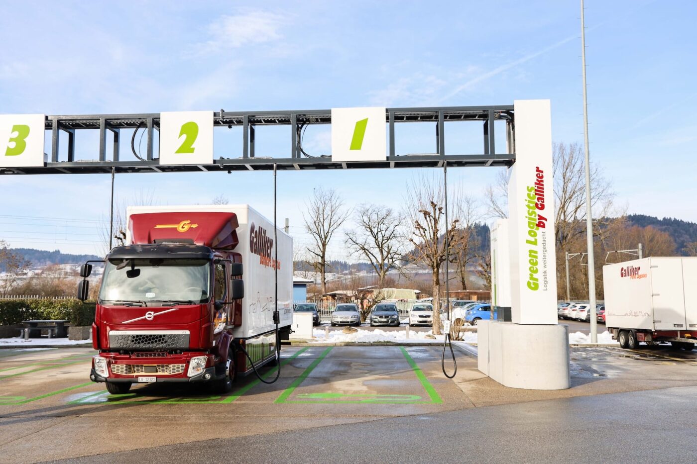 Galliker e power bridge ladebruecke traverse overhead charger