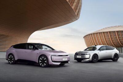 Audi e5 sportback en pastellviolett y weiss