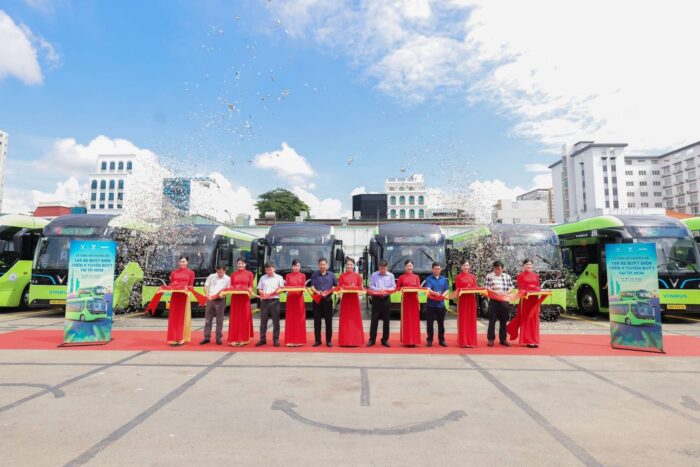 Vinbus Vinfast Flota de autobuses eléctricos Ciudad Ho Chi Minh