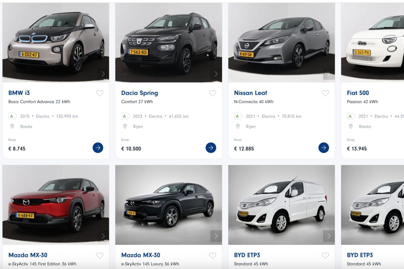 Louwman gebrauchte elektroautos niederlande