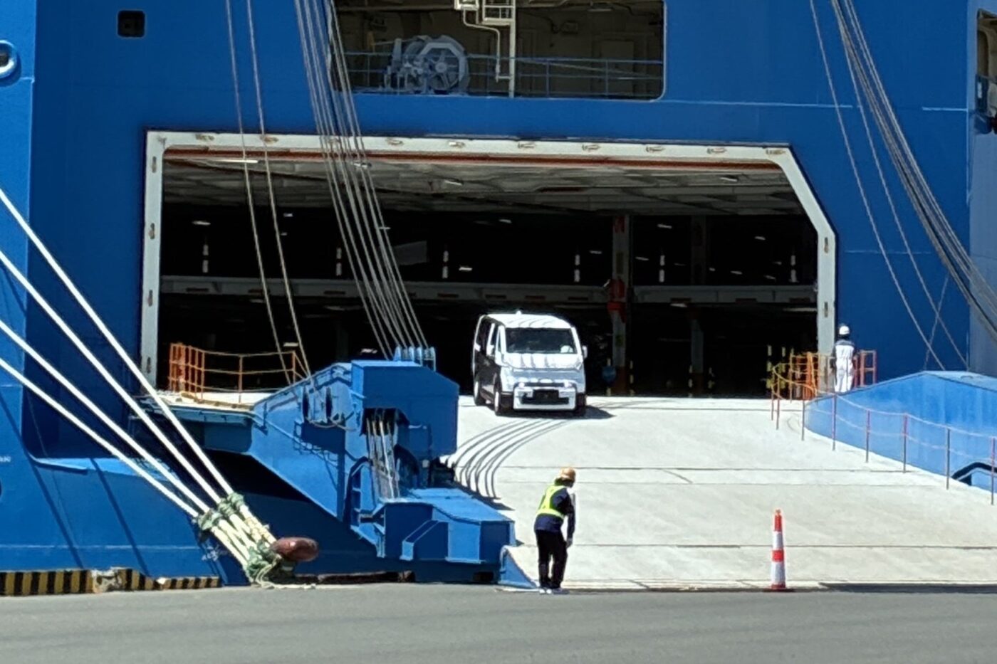Kia pv5 japan arrival mikawa port