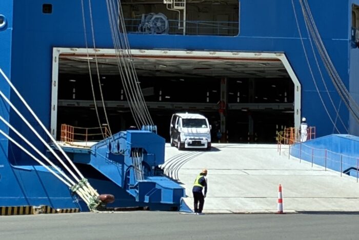 Kia pv5 japan arrival mikawa port