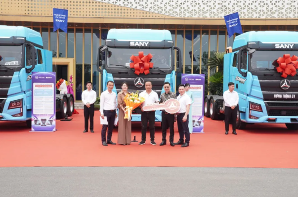 Sany ev vietnam long son cemento