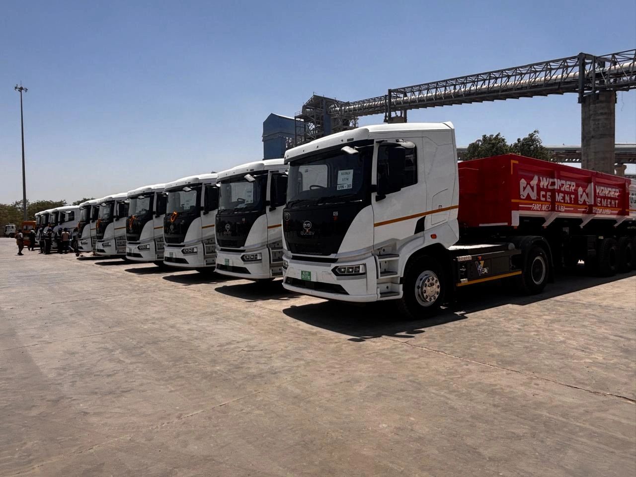 Byd qucev q wonder cement electric trucks india