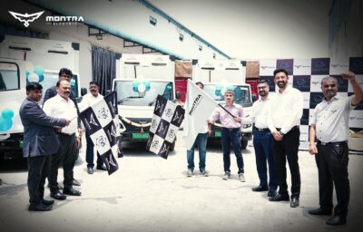 Montra electric eviator delivery ceremony more retail