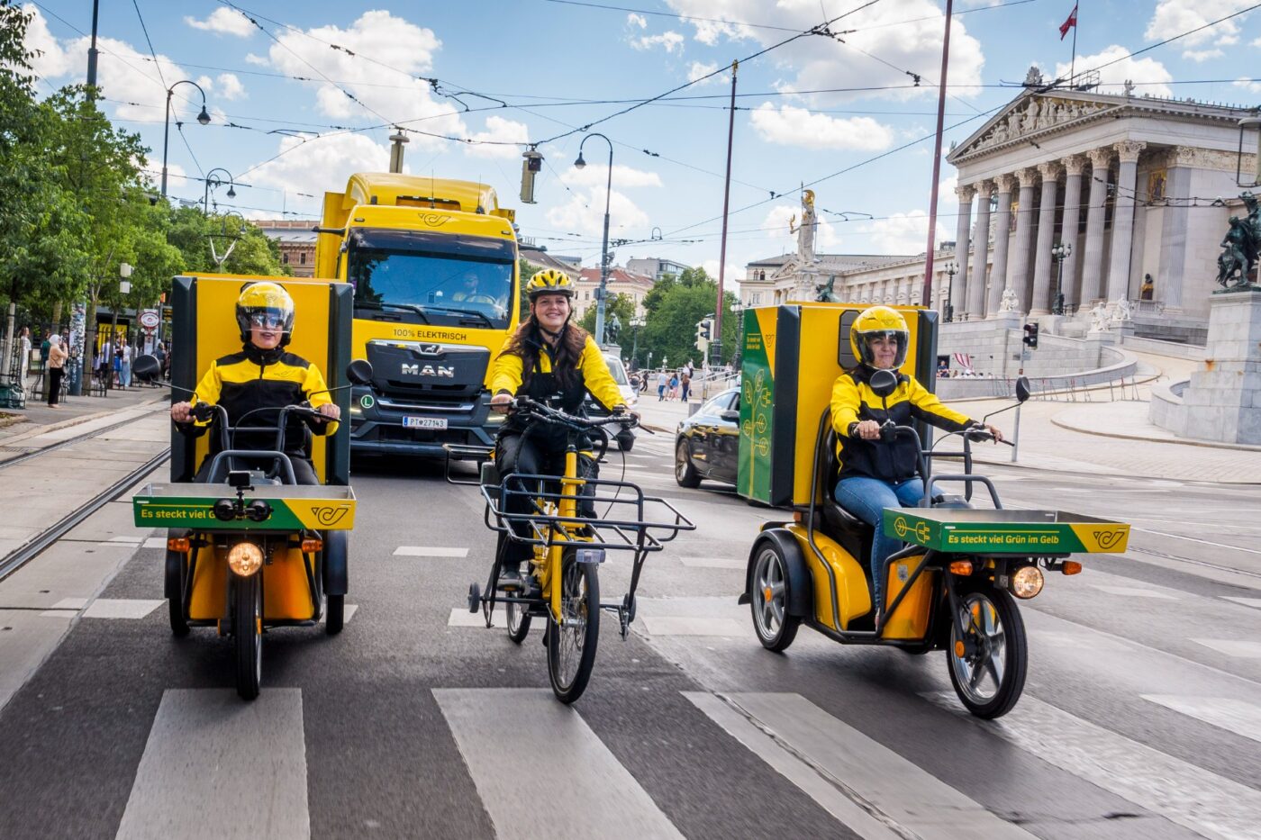 Oesterreichische post emissionsfreie zustellung wien
