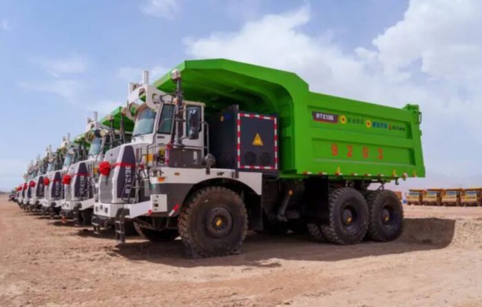 Vehículo de flota, volquete eléctrico del Grupo Minero Zijin